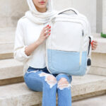 کوله پشتی دو دسته زیپ چاک دار - کد : (26241) - تصویر 5